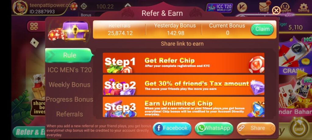 rummy noble app refer and earn