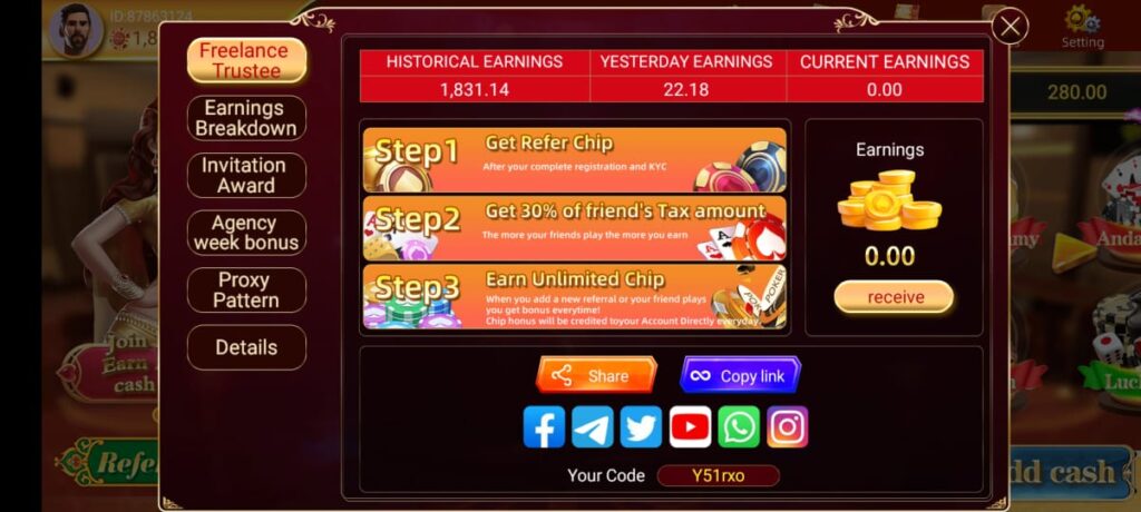 Rummy Glee App Refer And Earn